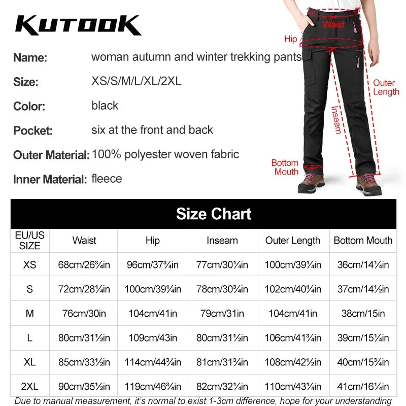 KUTOOK Quick Dry Women Hiking Pants