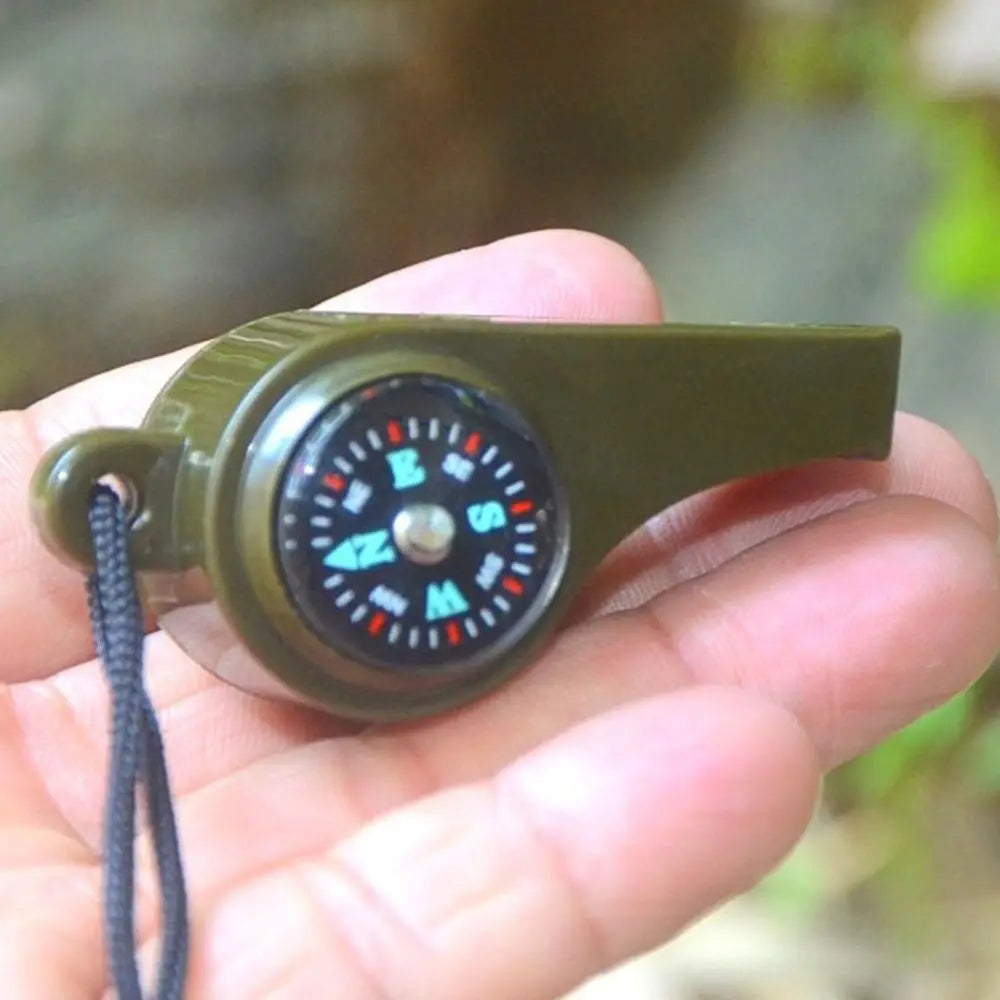 Multifunction Temperature Mini Compass Whistle