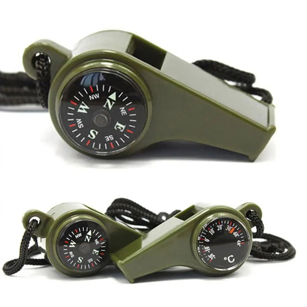 Multifunction Temperature Mini Compass Whistle