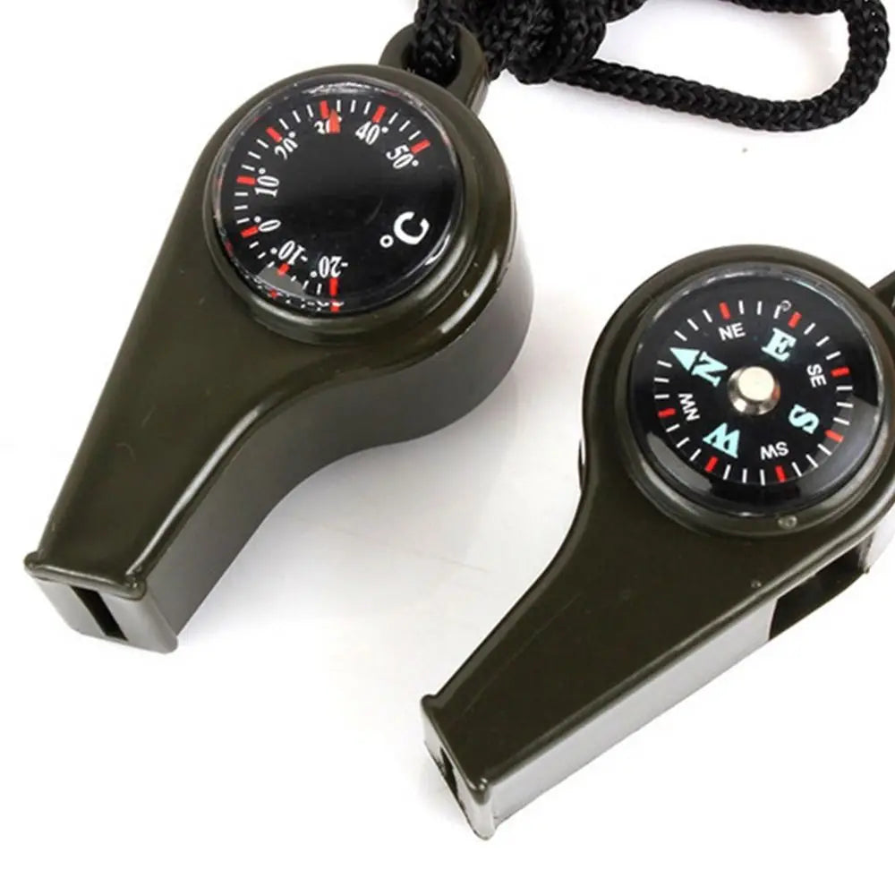 Multifunction Temperature Mini Compass Whistle