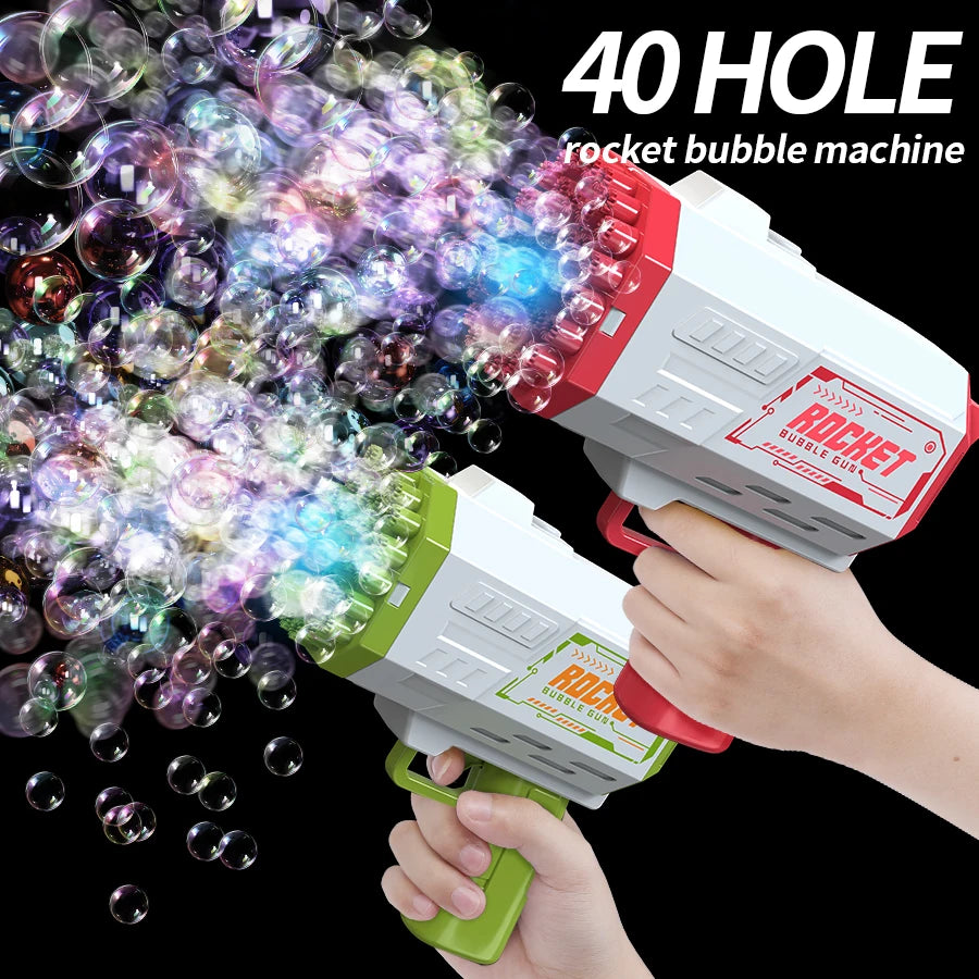 Electric Rocket Bubble Machine Battle Toy