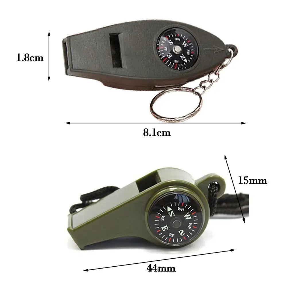 Multifunction Temperature Mini Compass Whistle